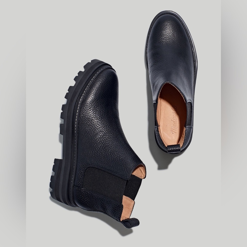 Madewell Mariam Chelsea Boot in Pebbled Leather